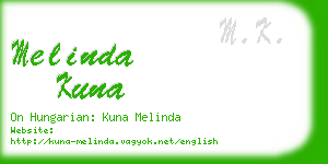 melinda kuna business card